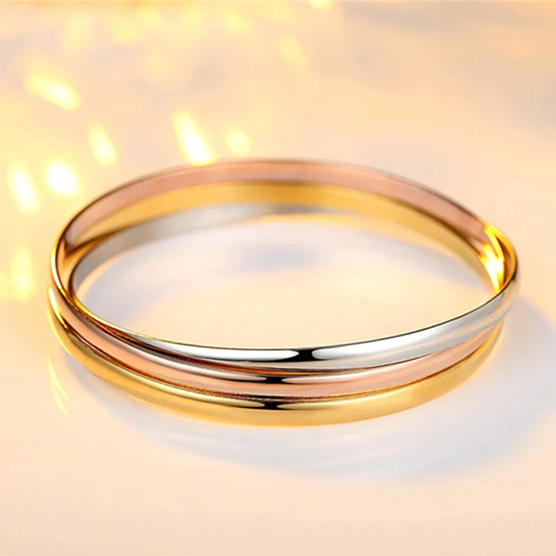 ISINYEE 3 шт./лот модные титановые круглые браслеты-обручи браслеты для женщин