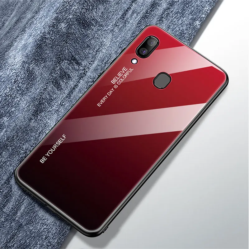 3 Жесткий чехол для samsung Galaxy A30, чехол из закаленного стекла, силиконовая Мягкая ТПУ Рамка, задняя крышка для samsung Galaxy A50, чехол - Цвет: 3