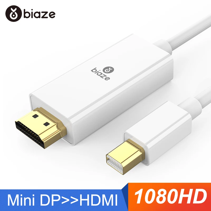 Biaze Mini DisplayPort to HDMI адаптер dp-кабель мини Thunderbolt HDMI конвертер для MacBook Air 13 Surface Pro 4 Thunderbolt 2 k