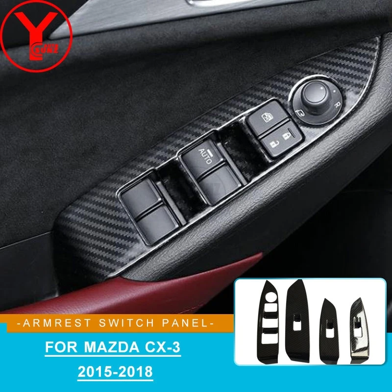 Аксессуары для интерьера автомобиля из углеродного волокна ABS mazda cx-3 cx3 2015 2016 2017 2018