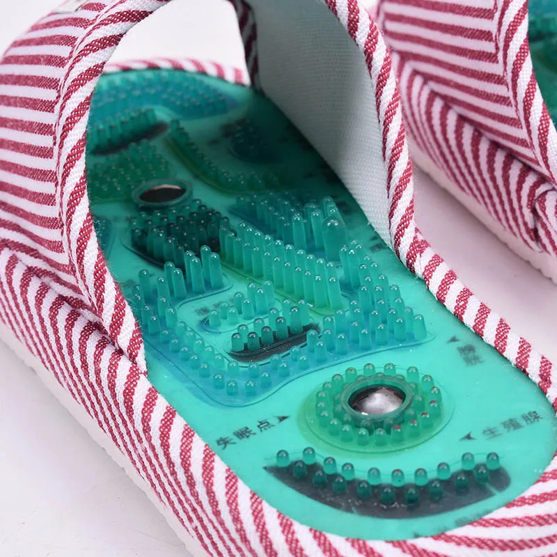 

Hot Massage Slippers Striped Reflexology Acupuncture Sandals Foot Acupoint Shoes for Women Men DO2