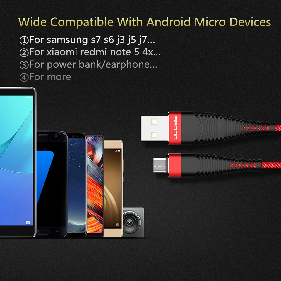 Кабель Micro Usb для быстрой зарядки Xiaomi Redmi Note 5 6 4 Pro | Мобильные телефоны и аксессуары