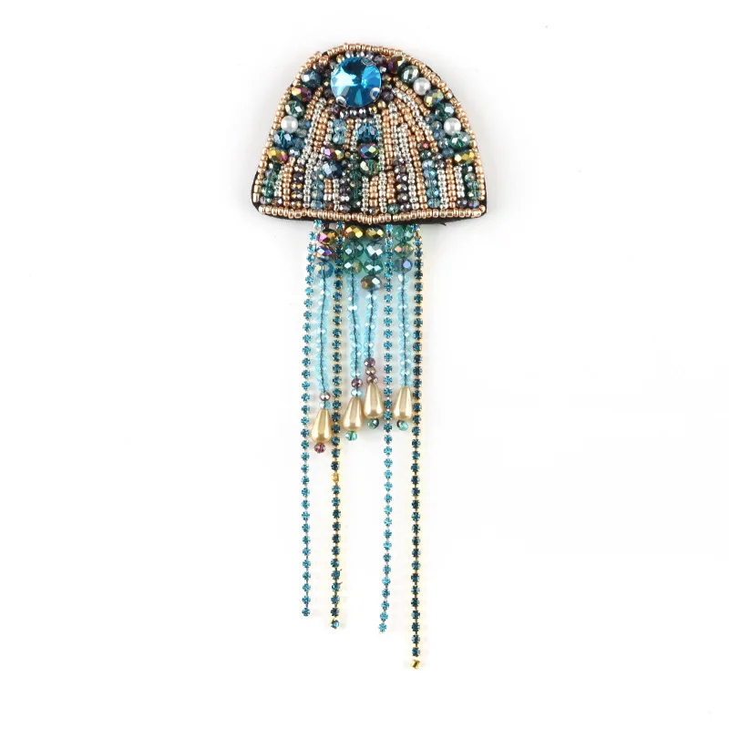 2019 New Arrival Beaded Fabric Badge 1pc Jellyfish Turtle Hippocampus Fish Patches For Clothing Coat Tshirt Sequined Applique | Дом и сад