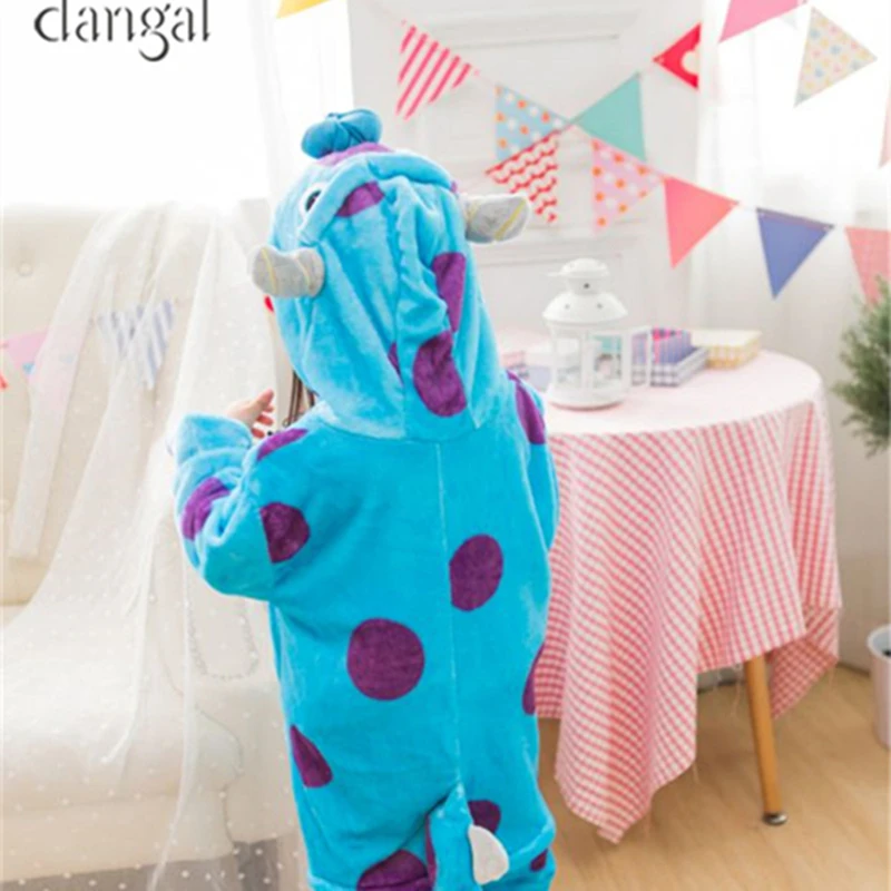Кигуруми Университет монстров узор в горошек для детей и взрослых Kigurumi Пижама с