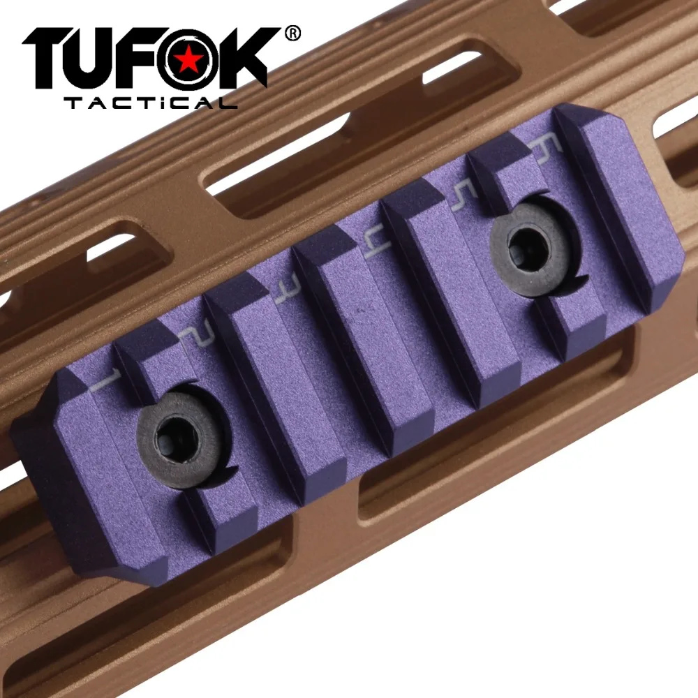 TuFok Mlok Picatinny Rail Section M-lok слот-система Adapter 6-слотное Крепление для SYSTEM Aluminum | Спорт и
