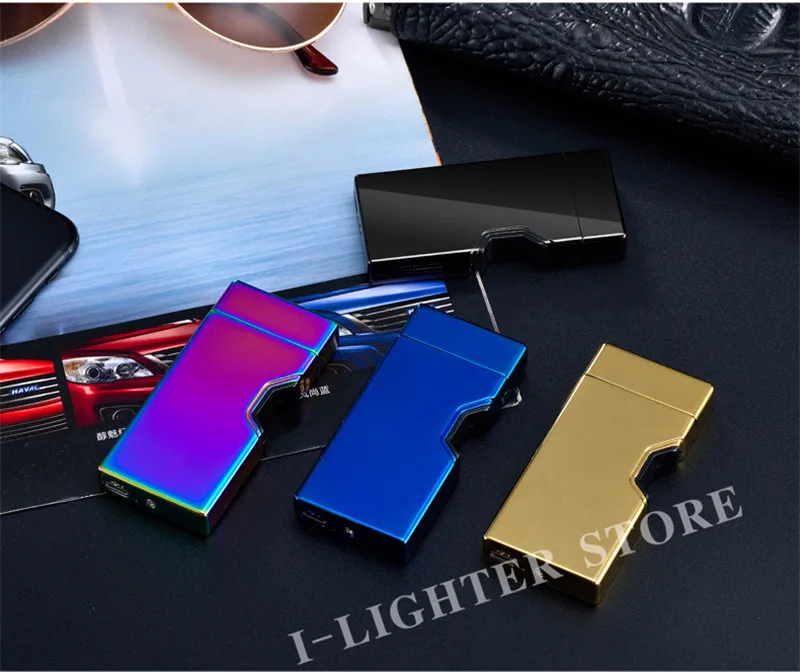 Лазерный датчик зажигания прикуриватель USB перезаряжаемая двойная дуговая Зажигалка инфракрасная сигарная плазменная импульсная Зажигалка роскошный подарок