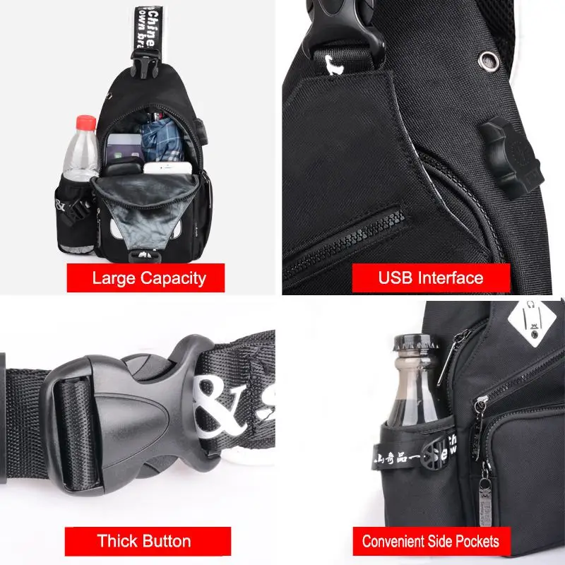 Сумка мессенджер с USB зарядкой светящаяся сумка через плечо для мальчиков