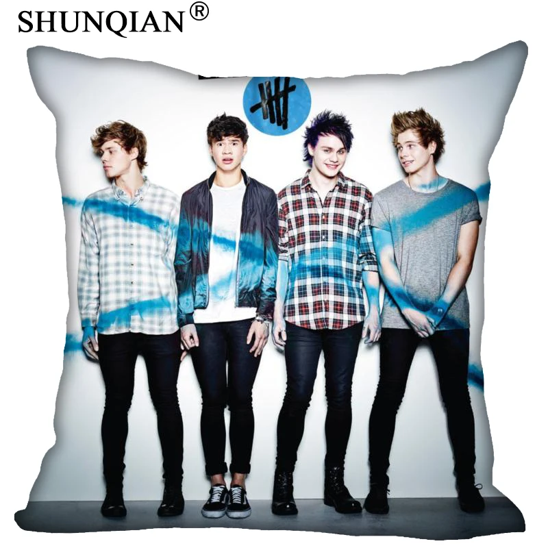 Наволочка на заказ 5 секунд лета квадратная искусственная Обложка (две стороны)