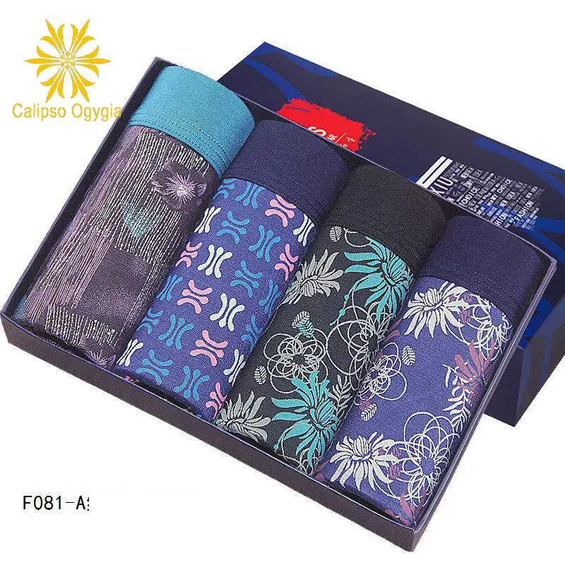 4 шт. в партии Сексуальная модель из целлюлозного волокна Мужское нижнее белье