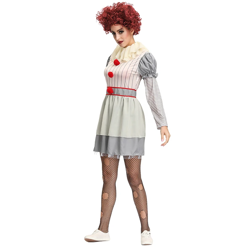 Женский костюм на Хэллоуин Стивен Кинг это клоун Pennywise, карнавальный костюм для взрослых девушек, Необычные Вечерние наряды