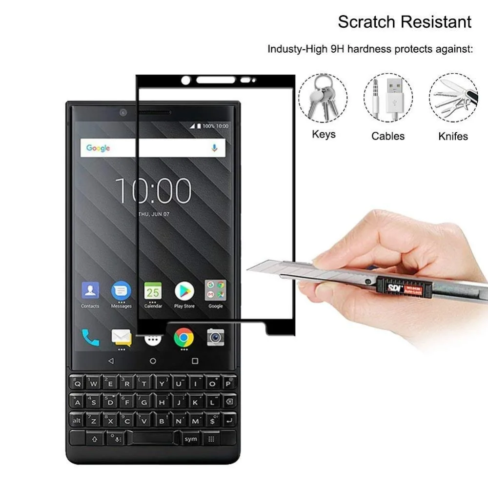 Для BlackBerry Key 2 Two Key2 4 5 "Новый 9H твердость 2.5D ультратонкое полное покрытие
