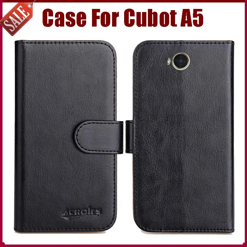 

Hot Sale! Cubot A5 Case New Arrival 6 Colors High Quality Flip Leather Protective Cover For Cubot A5 Case Phone Bag