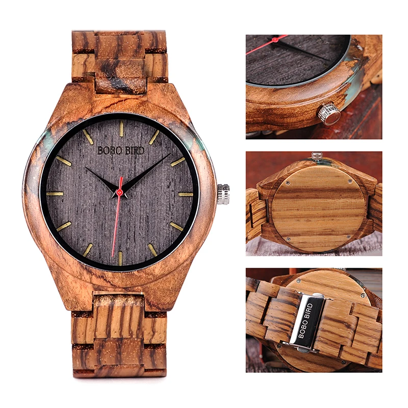 BOBO BIRD L-Q05 часы zebravwood кварцевые мужские с логотипом на заказ | Наручные