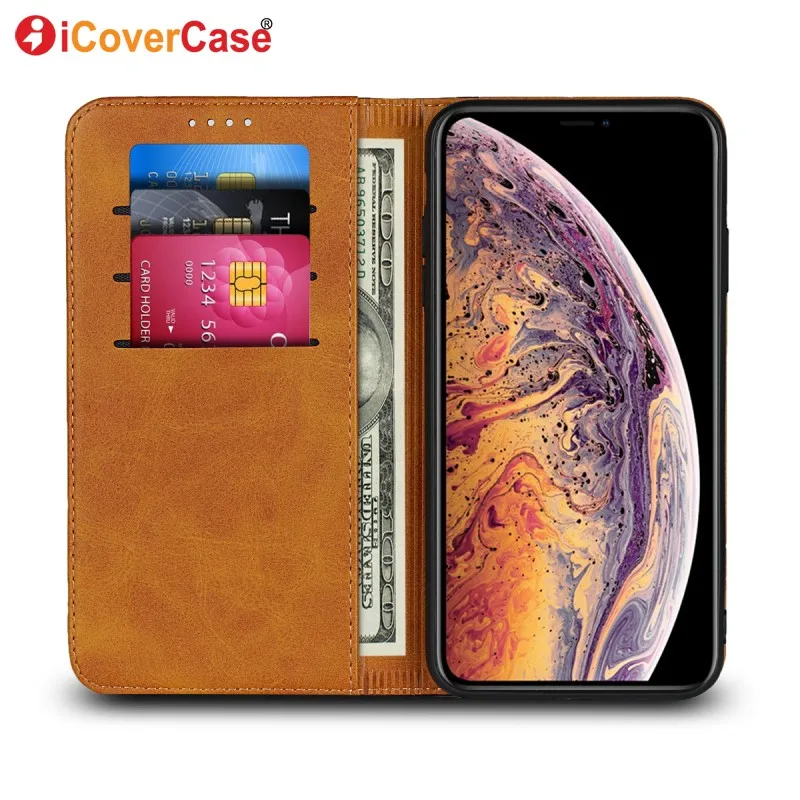 Роскошный чехол для iPhone XS MAX кожаный чехол-кошелек откидной Магнитный X XR чехлы