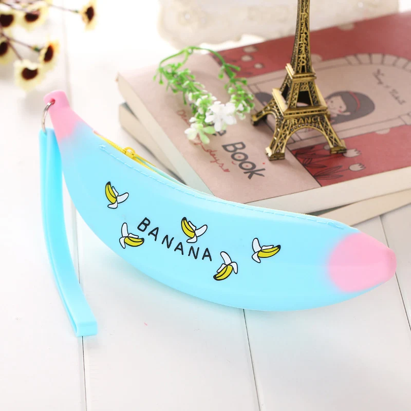 Модный креативный силиконовый кошелек забавная сумка в форме банана на молнии