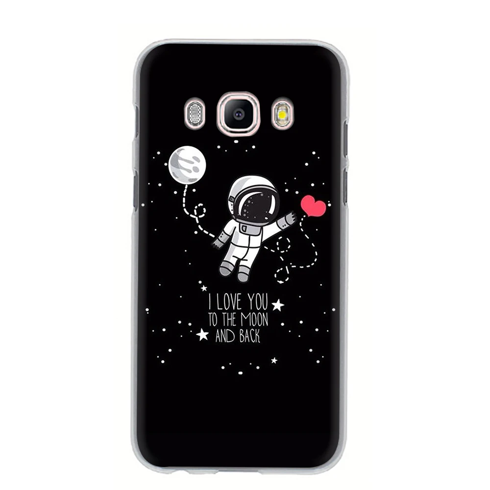 H12 Space Love Луна астронавт жесткий чехол для телефона с рисунком в виде крышка чехол для samsung Galaxy A3 5 A6 7 8 9 A10 30 40 50 70 - Цвет: H12