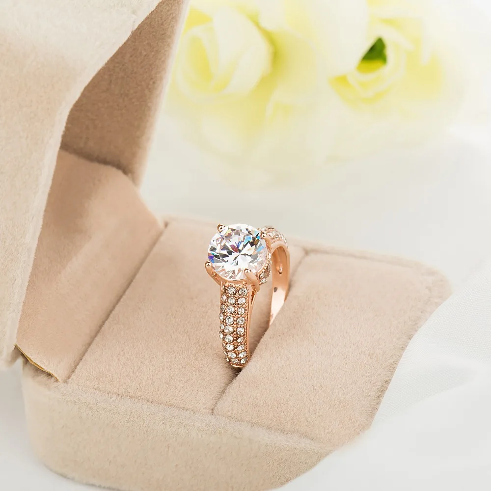 Новые золотые полные кубические цирконы для женщин квадратные имитационные украшения для свадьбы Bague Bijoux Femme Обручальное кольцо Аксессуары.