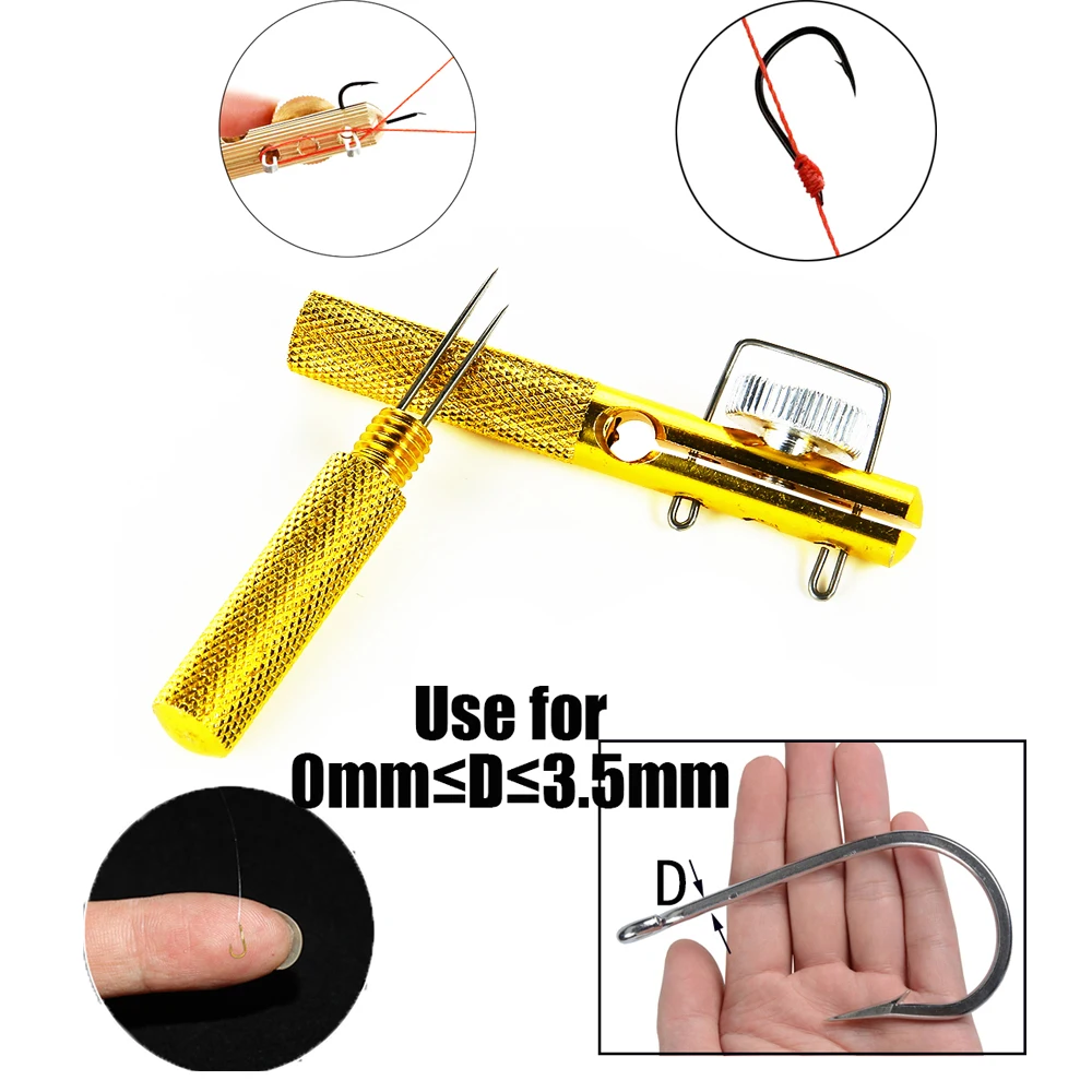 Fishing Hook Knotting Tool & Tie Hook Loop Making Device & Hooks Decoupling remover Carp Fishing Accessory Fishing Tool