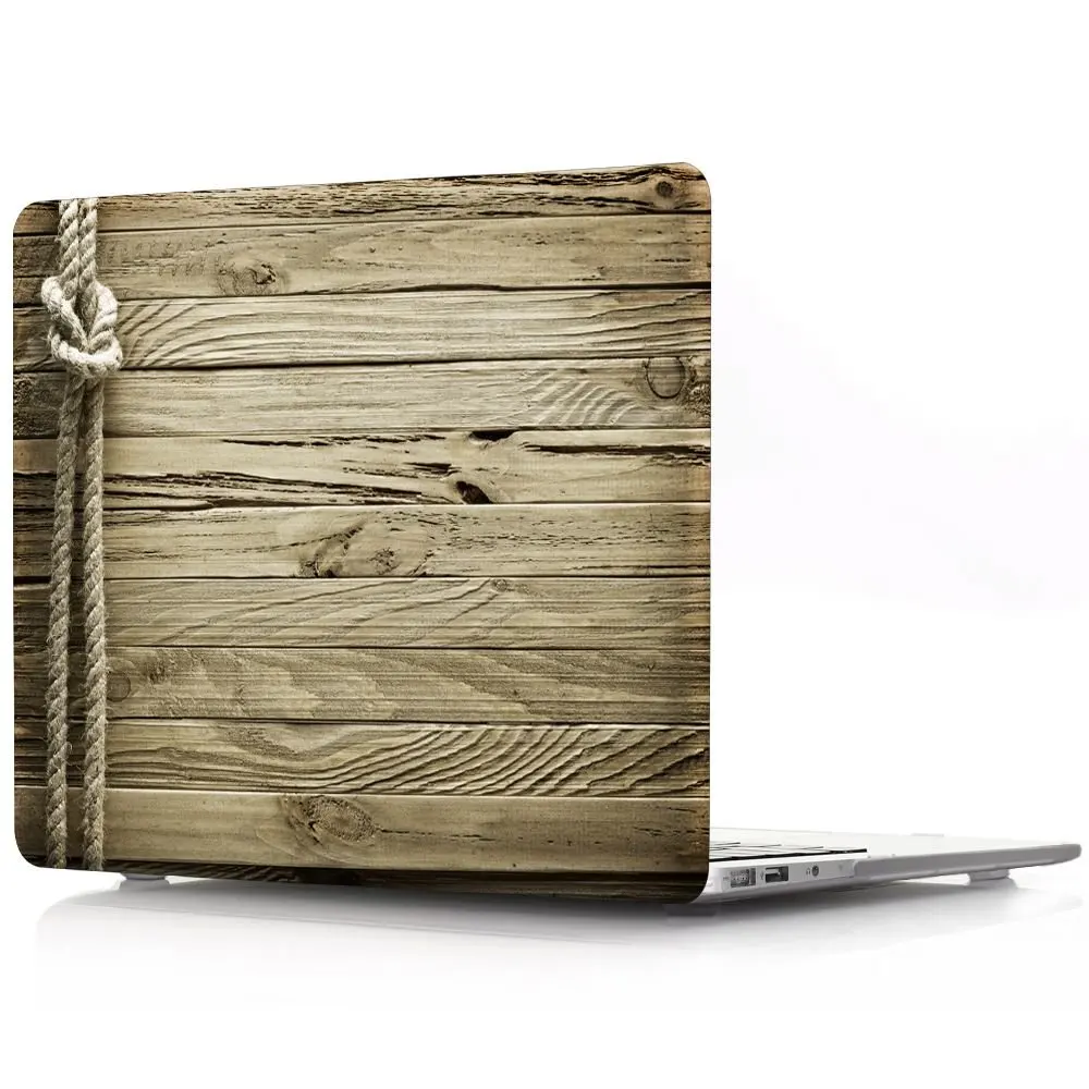 Печатный чехол для Macbook Pro 13 15 CD ROM Деревянный Жесткий A1278 A1286 Mac book Air Retina 11 12 Touch