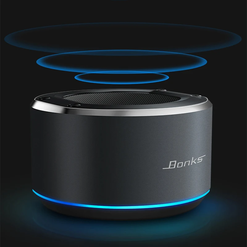 Bonks S2 беспроводной bluetooth динамик металлический мини портативный сабвуфер звук с