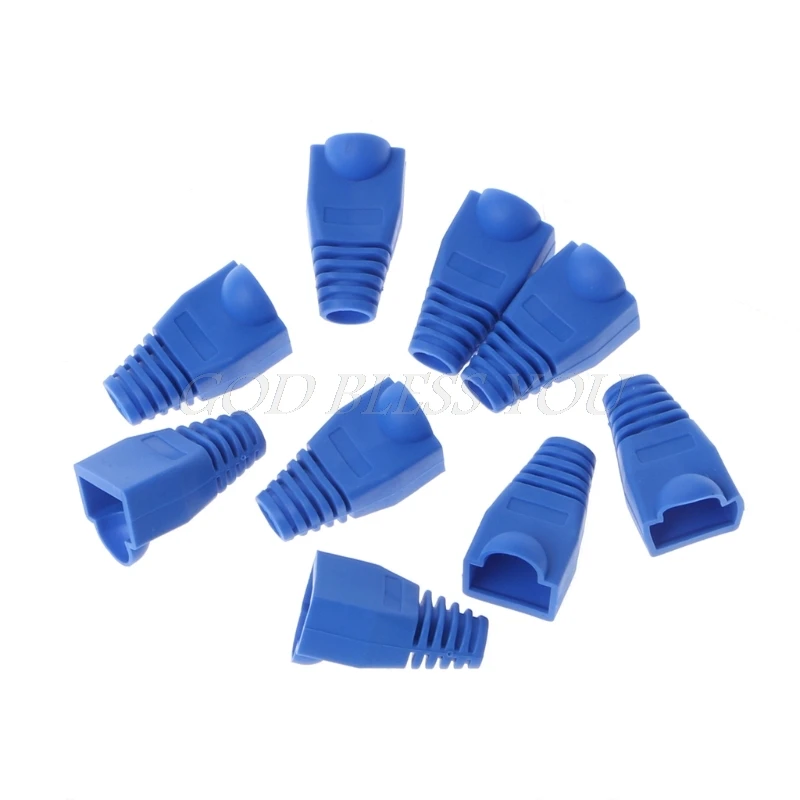 Кабели TCAM Ethernet 100 шт. CAT5E CAT6 RJ45 колпачки сетевой кабель натяжные сапоги