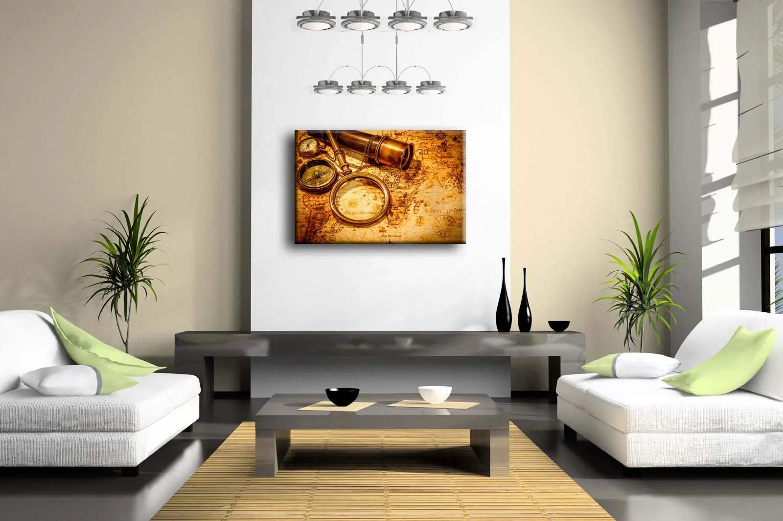 1 панель без рамки настенные художественные фотографии телескоп часы с картой