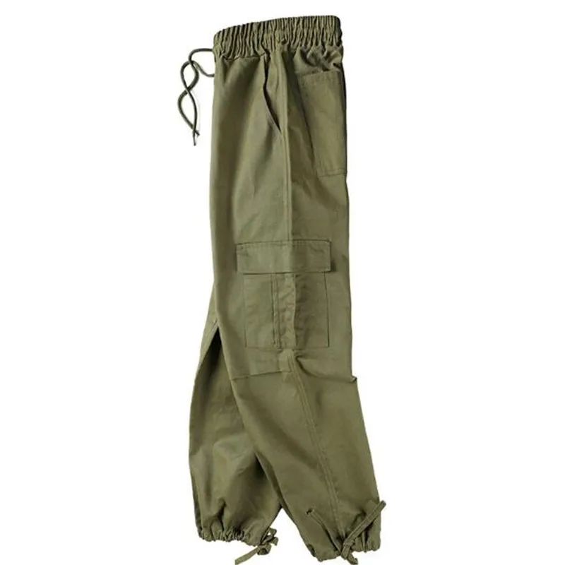 

WKOUD Women Streetpants Fashion Solid Cargo Pants Hiphop High Waist Drawstring Pants Sweatpants Candy Color Trousers P8997