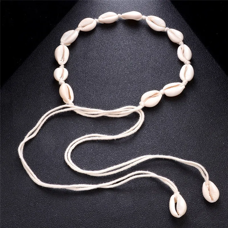 2021 Мода 1 шт. Rope Chain натуральный ракушка колье чокер с галстуком бабочкой воротник
