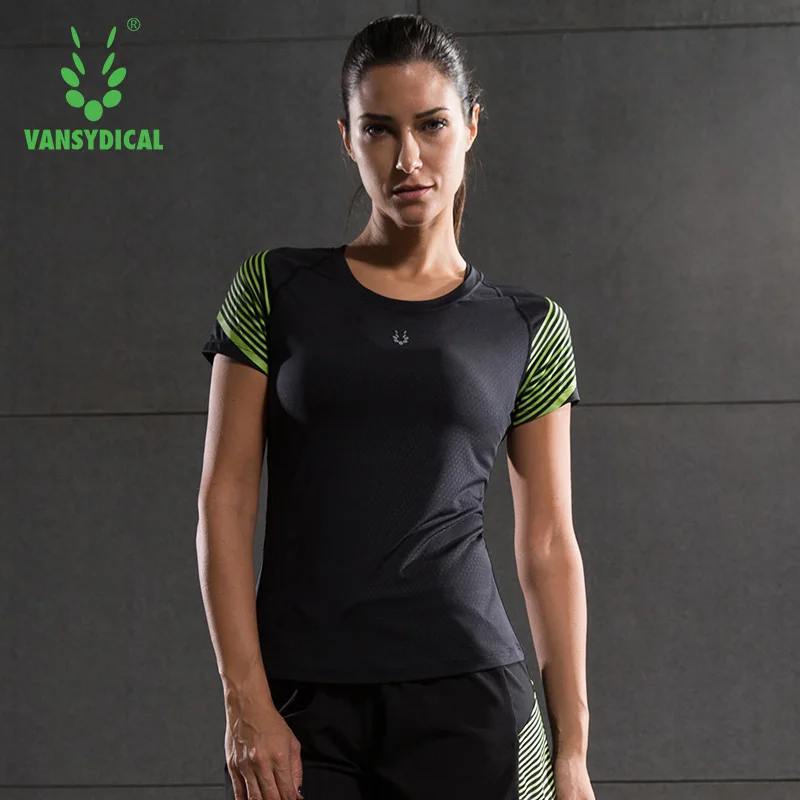 Женская Профессиональная футболка для фитнеса бега Спортивная с коротким
