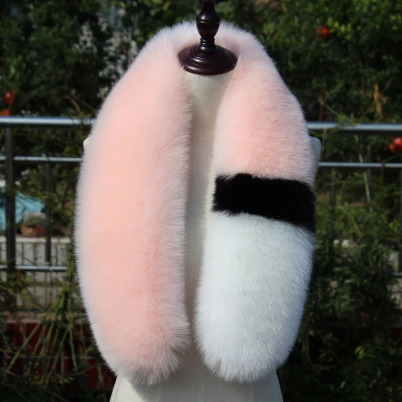 new winter patchwork faux fox scarf short fake fur autumn cosplay fashion trendy muffler multicolor customerized |