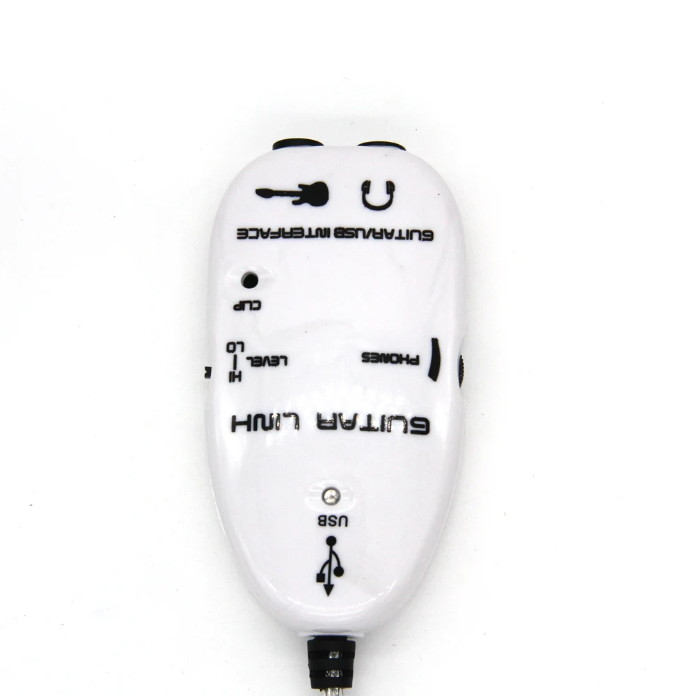 Электрическая гитара Интерфейс Ссылка аудио USB кабель адаптер эффекты регулятор