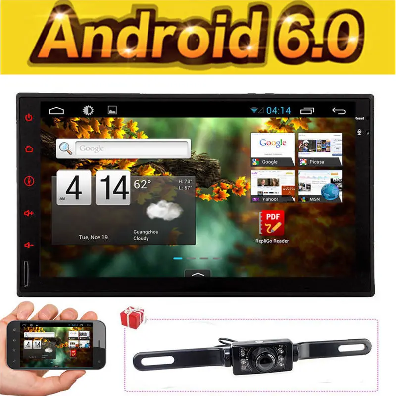 Android 6 0 двойной Din автомобильный стерео с радио GPS WiFi 3g OBD2 HD Bluetooth без DVD + CAM|radio gps|double