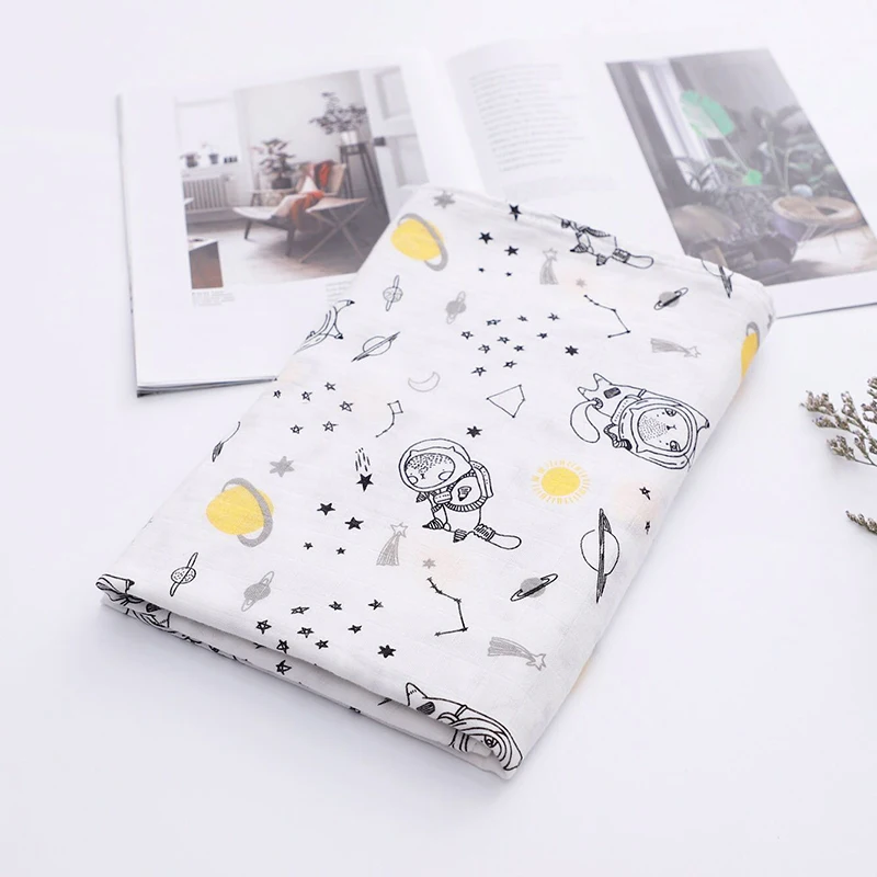 Бамбуковое муслиновое детское одеяло пеленки для новорожденных банное