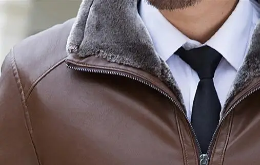 Лидер продаж/Зимняя Мужская Новая мода меховые Длинные Плюшевые кожаные куртки