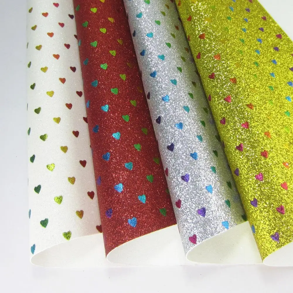 Chunky Glitter Fabric Leather For Shoes DIY Bows A4 Sheet 8"x11.8" 1piece DG005
