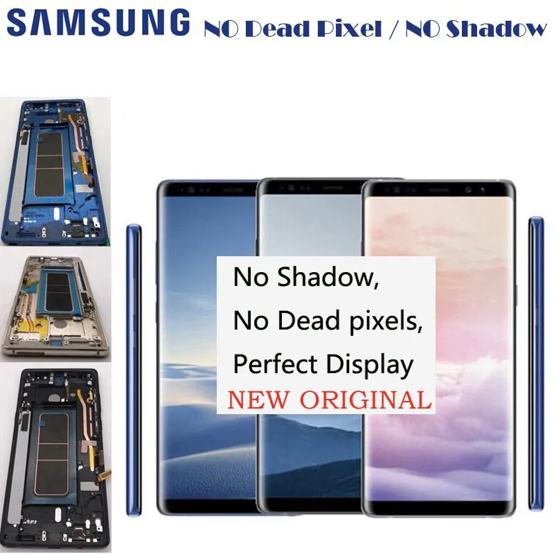 Без ожога 6,3 '' ЖК дисплей s дисплей для samsung Galaxy Note 8 Note8 N950 N950FD N950U ЖК с рамкой сенсорный экран дигитайзер