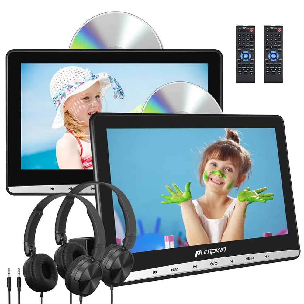 2019 SAT NAVS KAUTO 2x10 1 &quotрегион бесплатный двойной DVD плеер подголовник автомобиля HD USB TF