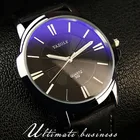 Часы YAZOLE мужские с большим циферблатом, модные деловые кварцевые наручные часы с кожаным ремешком, 2021