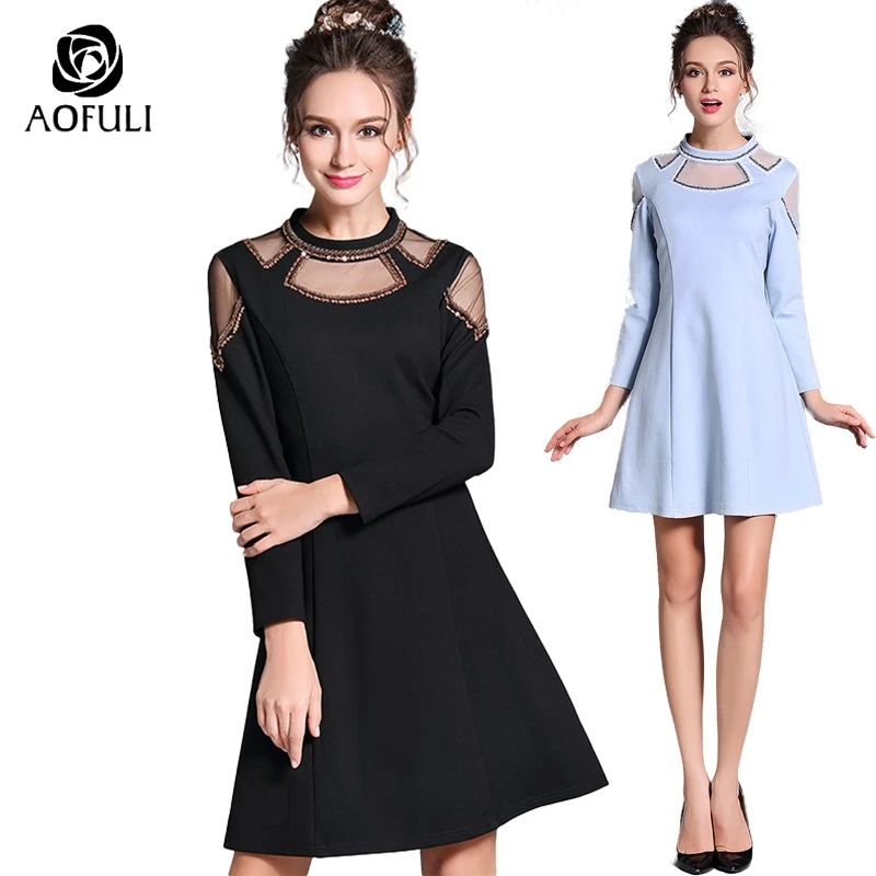 Женское короткое платье с геометрическим узором S/M/L/XL/5XL прозрачное Сетчатое