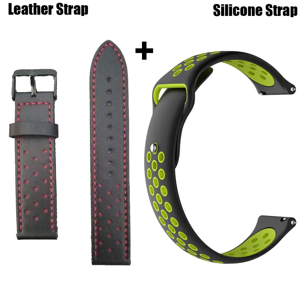 20 мм/22 мм Браслет Для Xiaomi Amazfit Bip ремешок Amazfit GTS GTR 42 мм наручных Amazfit GTR 47 мм Темп Stratos 2 браслет - Цвет: Black-black green