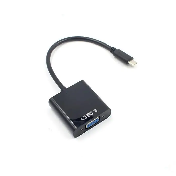 Type C для VGA адаптер конвертер кабель 12 см/4 7 дюймов USB 3 1 Macbook черный|Кабели VGA| |