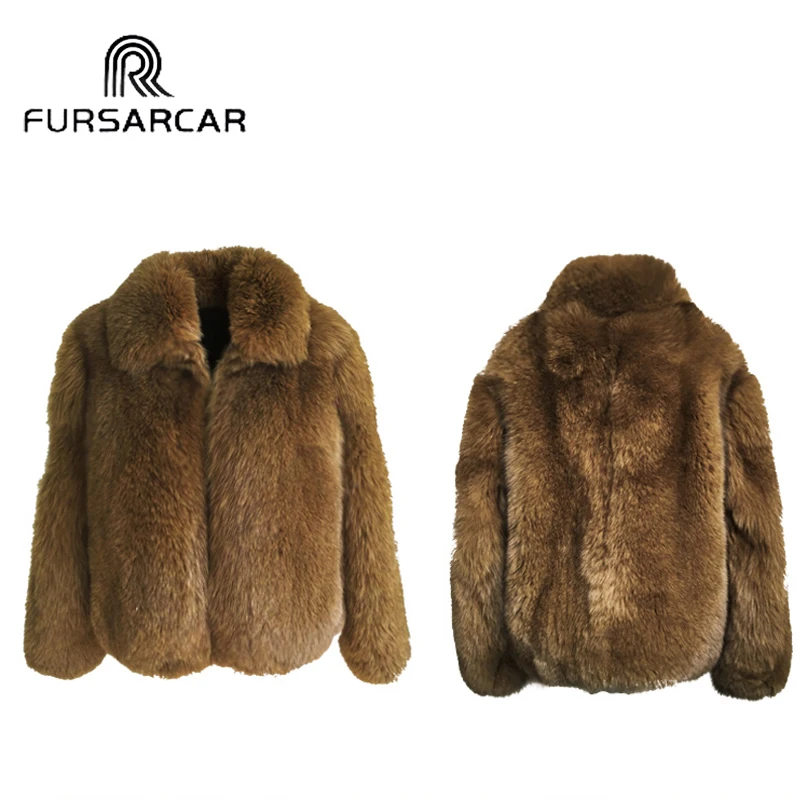 Новая зимняя шуба из натурального Лисьего меха для мужчин роскошная Толстая