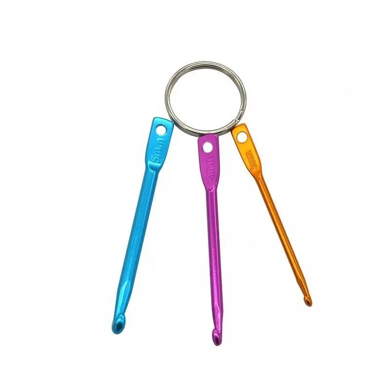 3 шт. алюминиевая вязаная игла крючком брелок Подарочный вязаный переплетенный |