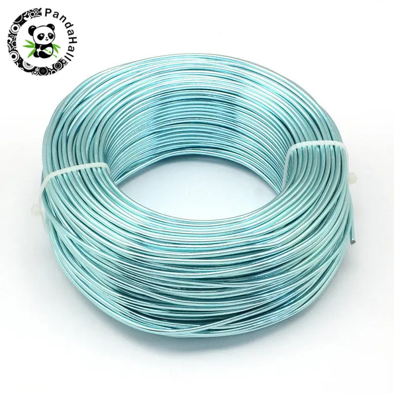 PaleTurquoise Pandahall 25 м/рулон 3 мм цветная алюминиевая проволока для самостоятельного изготовления ювелирных изделий изделия из металла - Цвет: PaleTurquoise