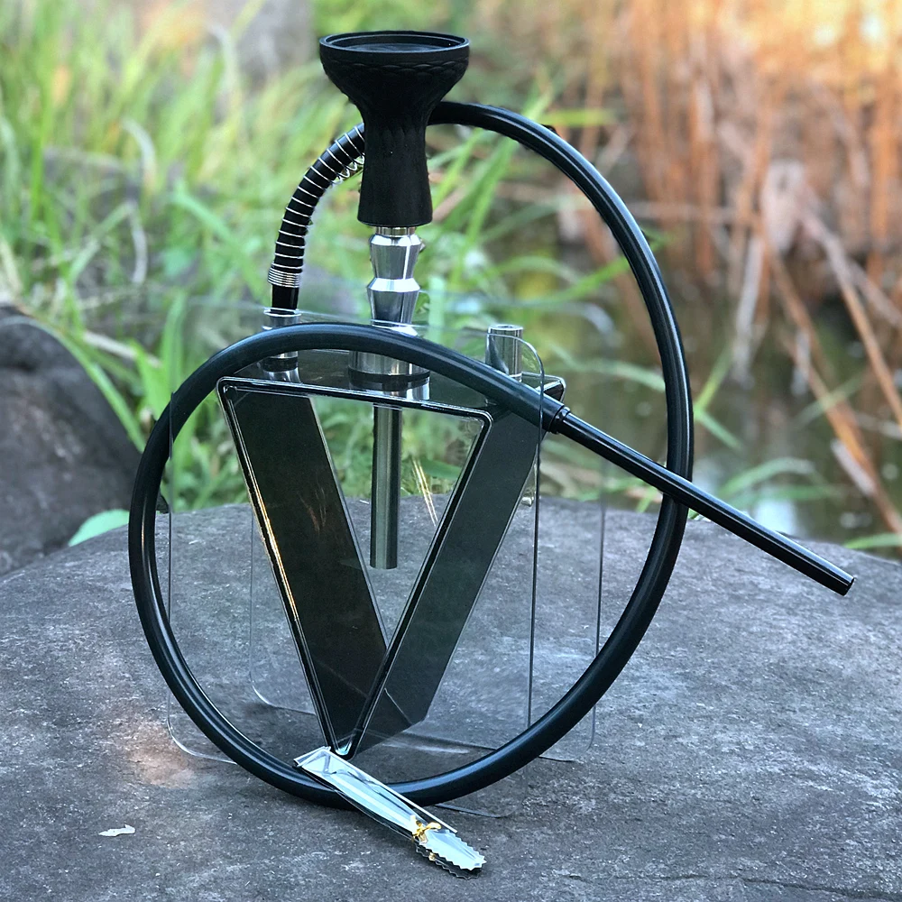 

Acrylic Shisha Pipes Hookah Set Tobacco Pipe With Sheesha Silicone Bowl Hose Metal Tongs Spring Cachimbas Sisha Water Pipes