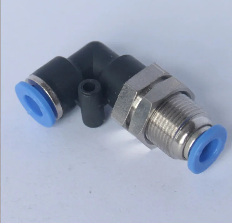 

6mm plastic bulkhead union elbow pneumatic