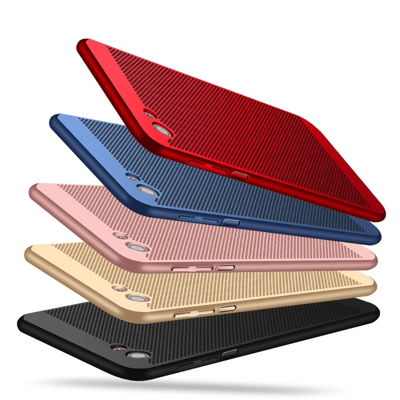 Luxury Hard Plastic Case For Huawei Honor 10 lite V10 V9 9 Mobile Phone Cover with Grid heat dissipation function |