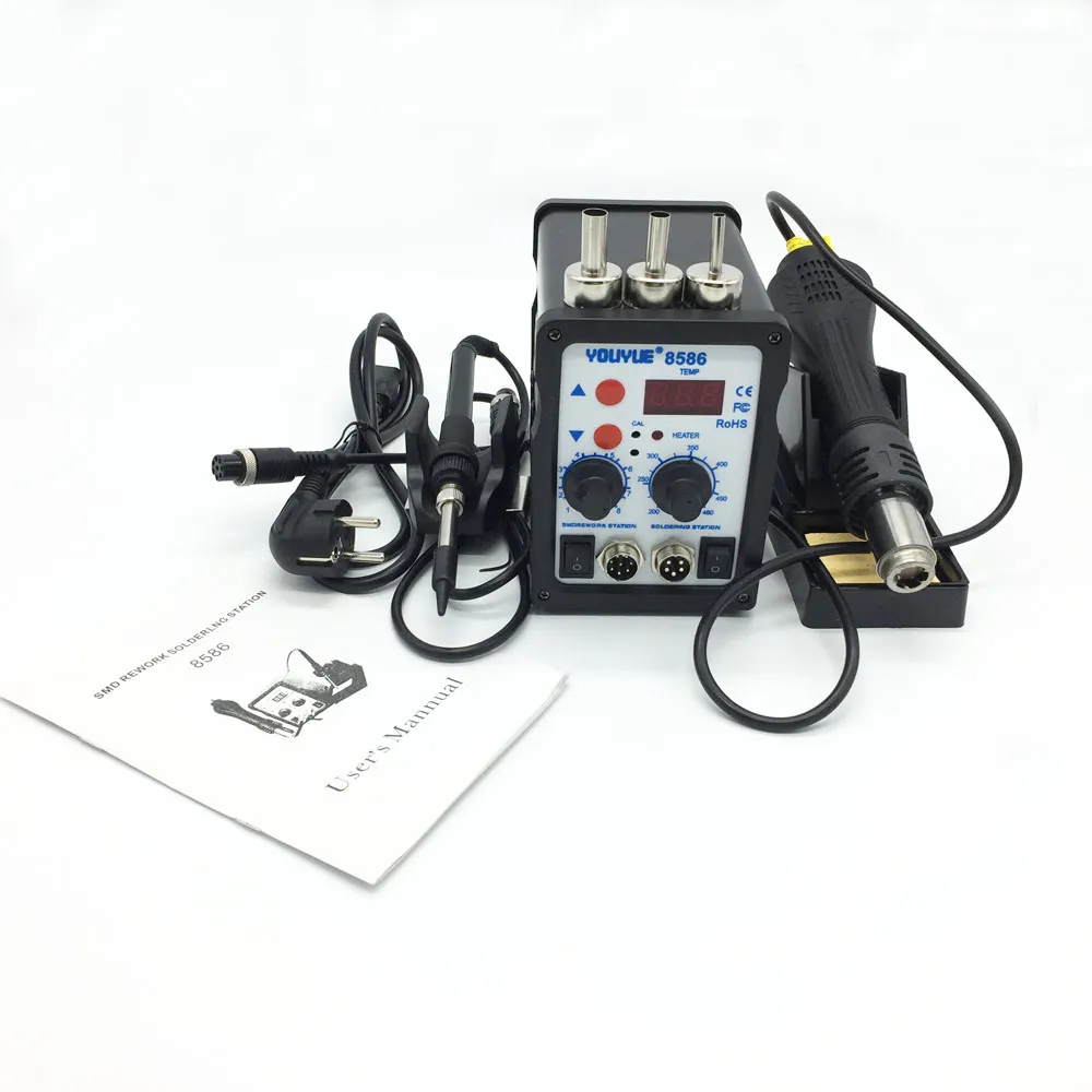 Паяльная станция YOUYUE 220 2 в 1 110 В 700 Вт 8586 в|youyue 8586|electric soldering iron stationsoldering station |