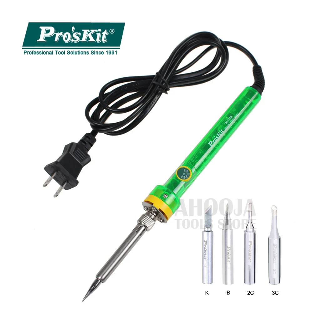 Pro'skit SI-131G 60 Вт Электрический паяльник с регулируемой температурой сварочный паяльник паяльная станция с паяльниками