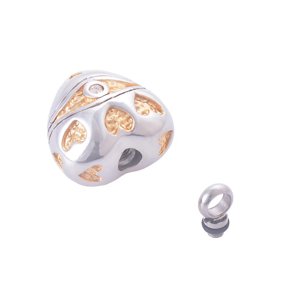 Ожерелье сувенир с кулоном кошачий глаз и сердца из нержавеющей стали для